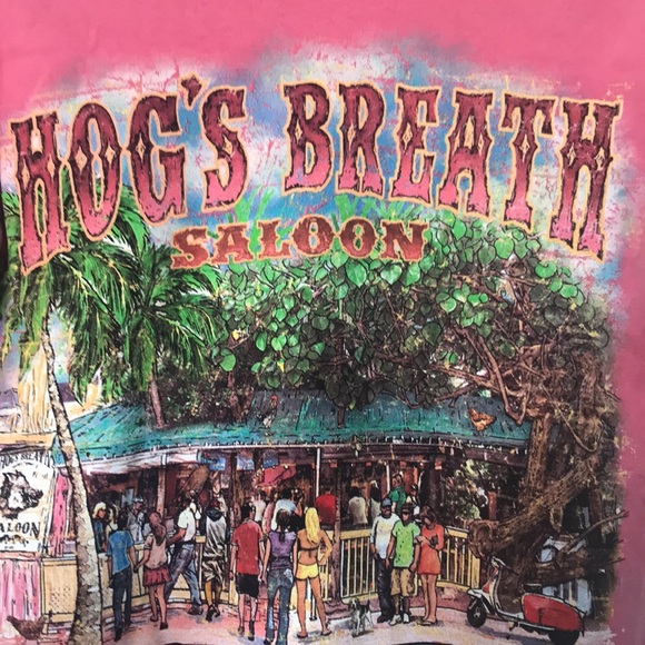 Hogs Breath Saloon Key West t-shirt NWT size S unisex pink - Picture 6 of 6
